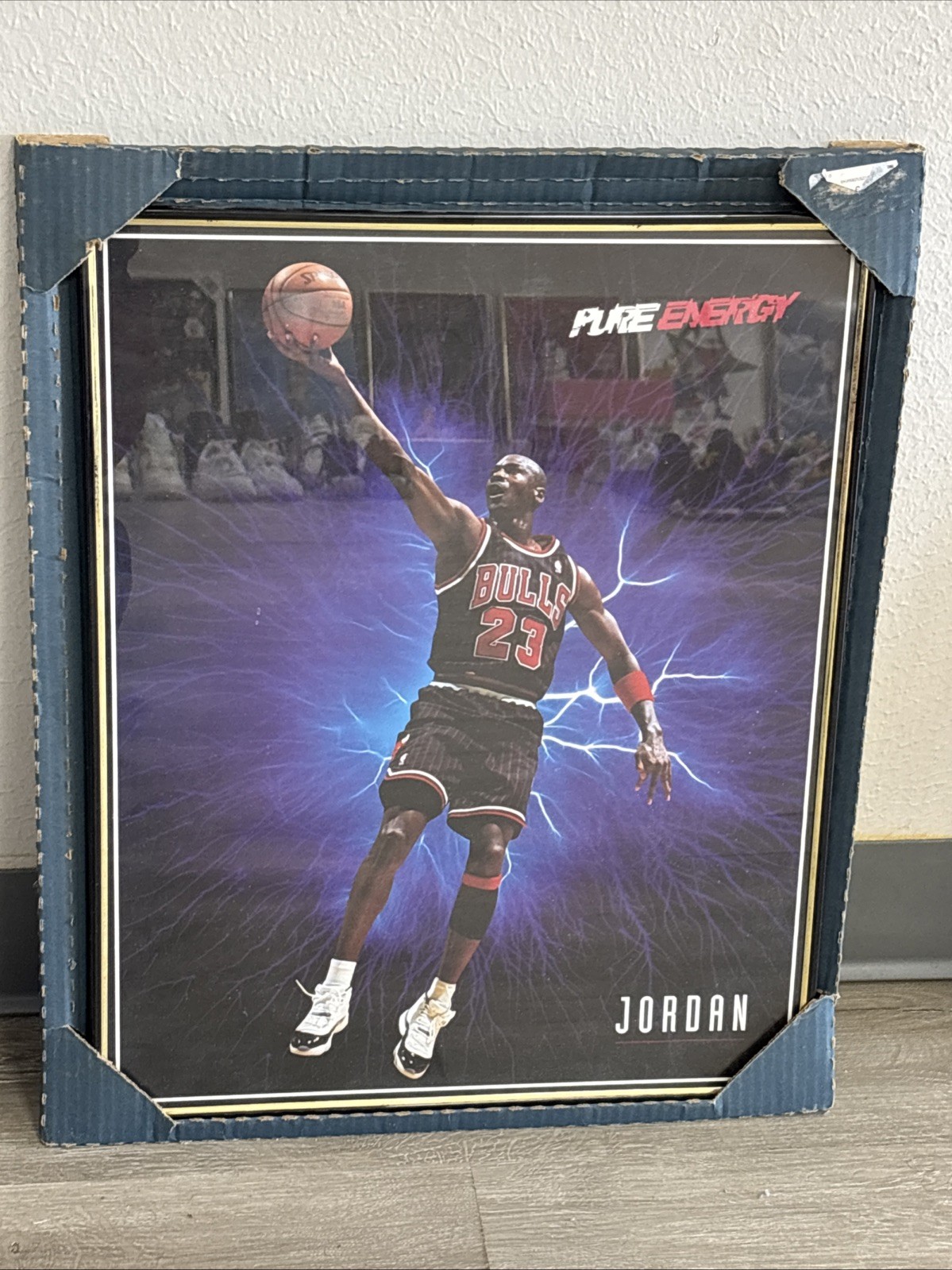 NOS 1990s Jordan Michael Jordan Pure Energy Nike Poster Framed 16x20 VTG