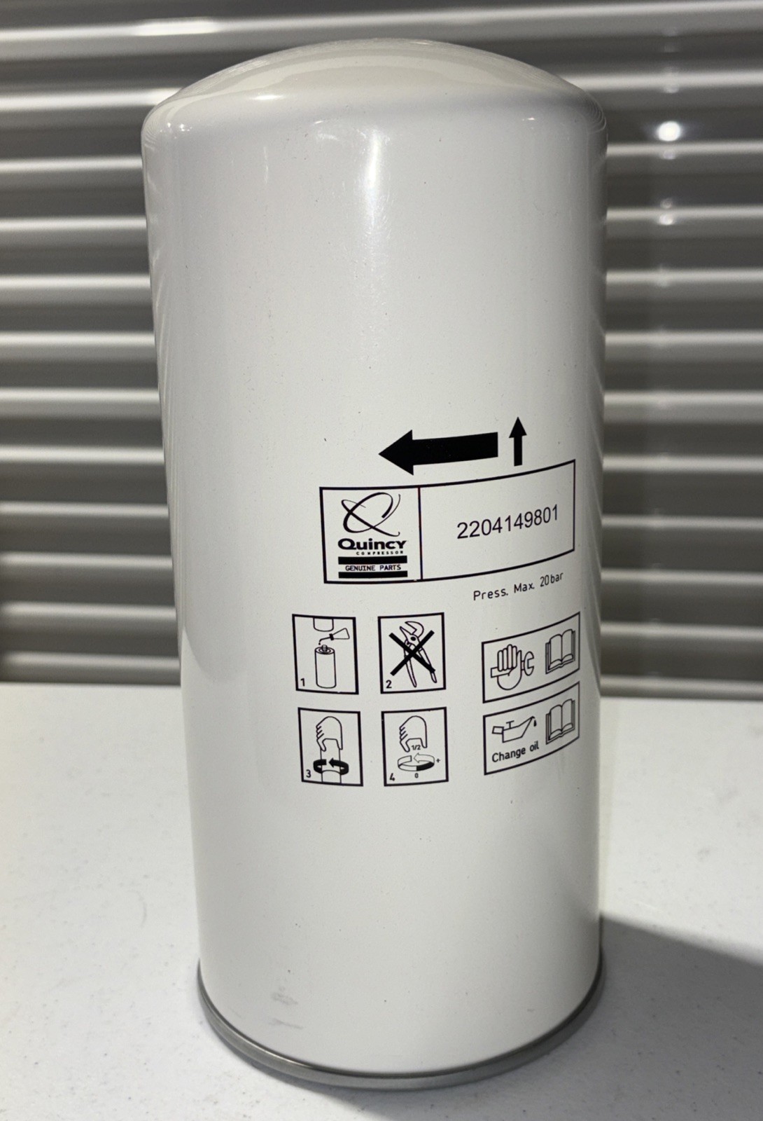 2204149851 Oil Separator Compatible with Quincy Genuine Part 2204149851 Oil Separator Compatible with Quincy Genuine Part