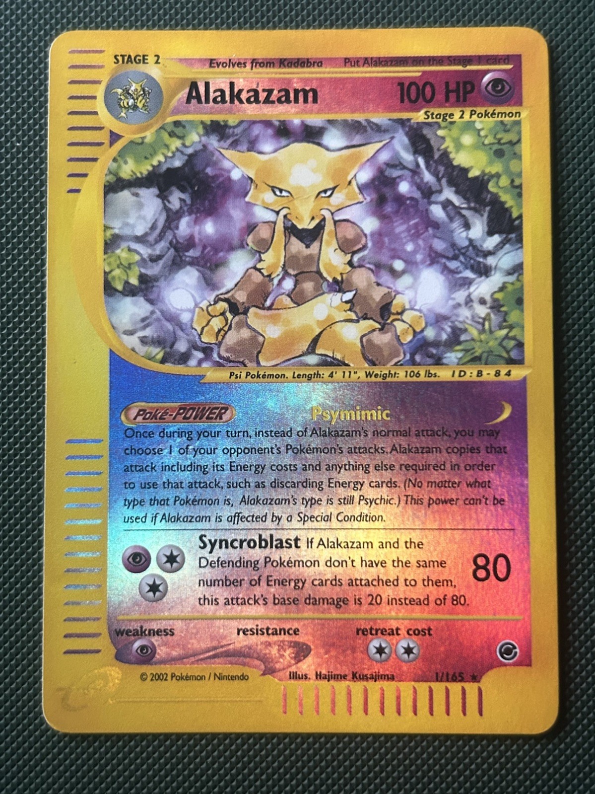 Alakazam 1/165 Expedition Base Reverse Holo HP+ Alakazam 1/165 Expedition Base Reverse Holo HP+