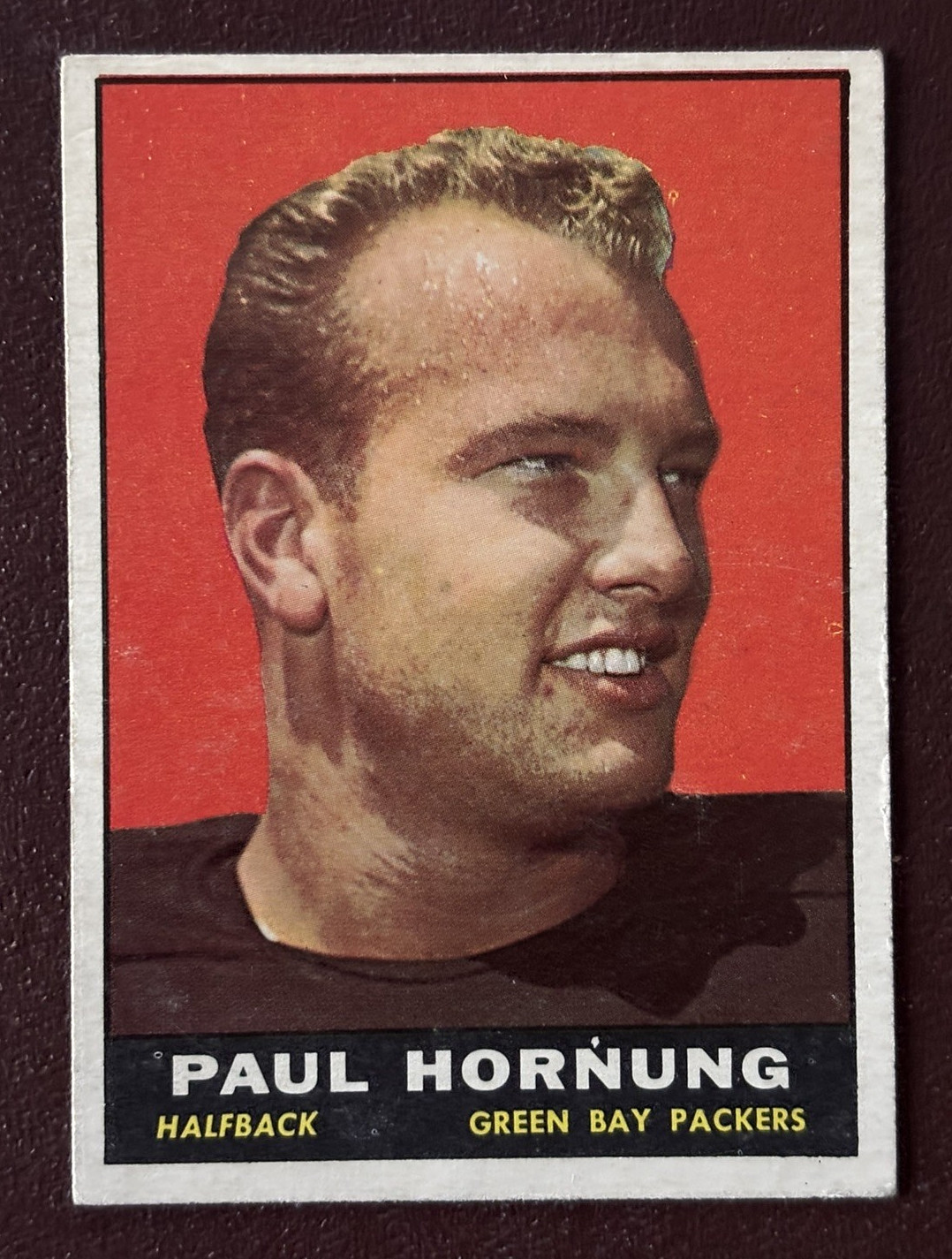 1961 Topps Football #40 Paul Hornung (Packers) \ 1961 Topps Football #40 Paul Hornung (Packers) \