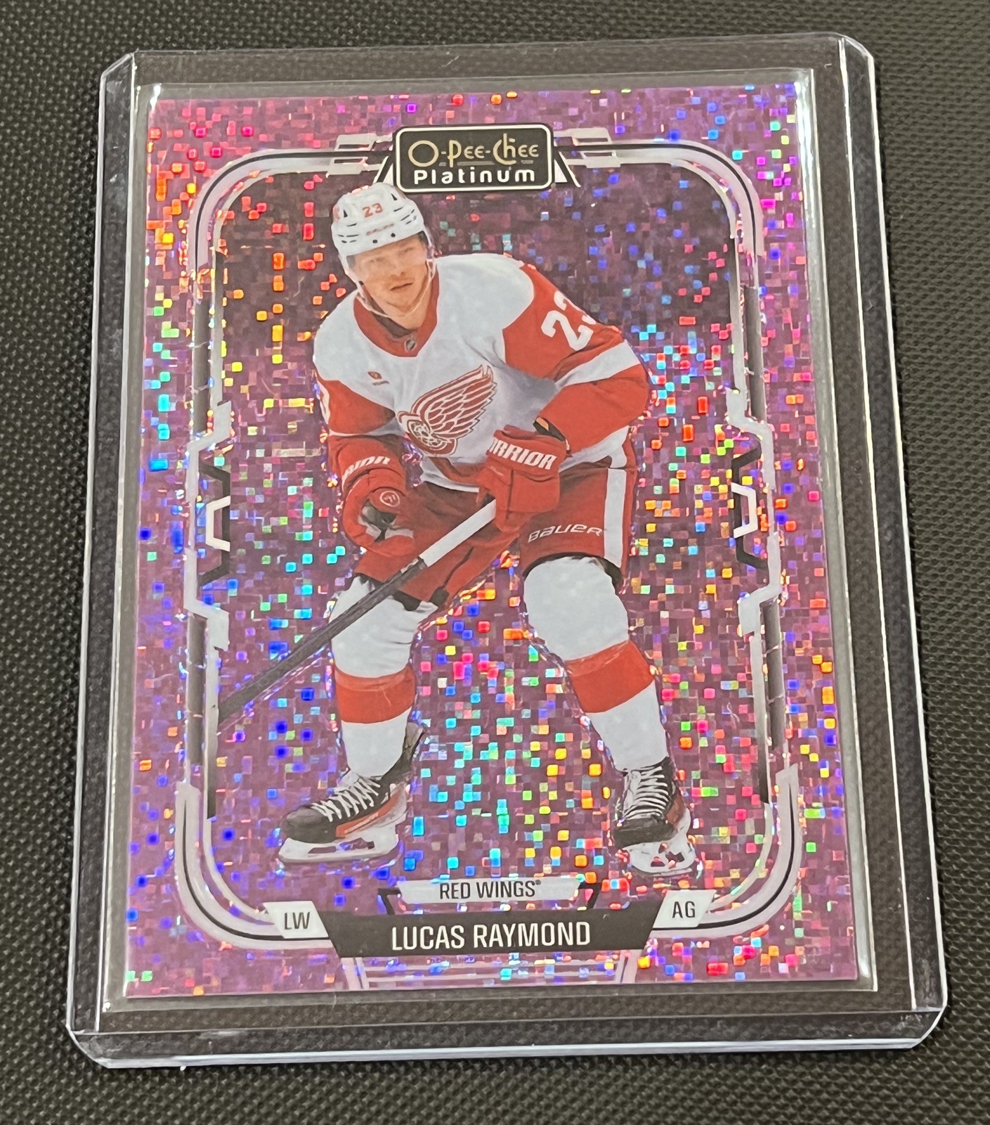 LUCAS RAYMOND 2025-26 O-PEE-CHEE PLATINUM VIOLET PIXELS PARALLEL 208/299 #101