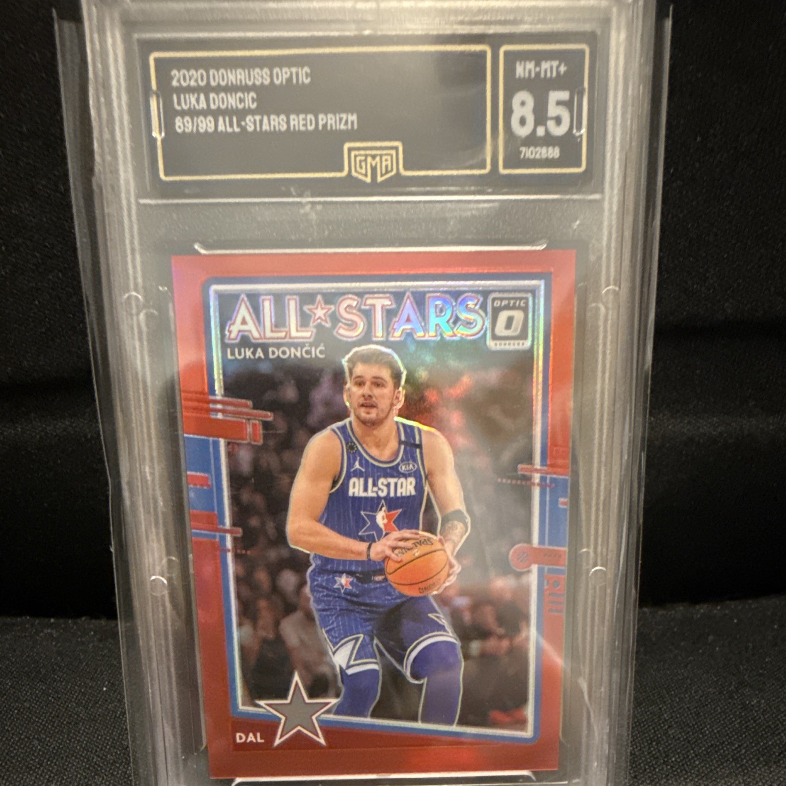 Panini 2020-21 Donruss Optic All-Stars Luka Dončić Red Prizm #4/99 Panini 2020-21 Donruss Optic All-Stars Luka Dončić Red Prizm #4/99