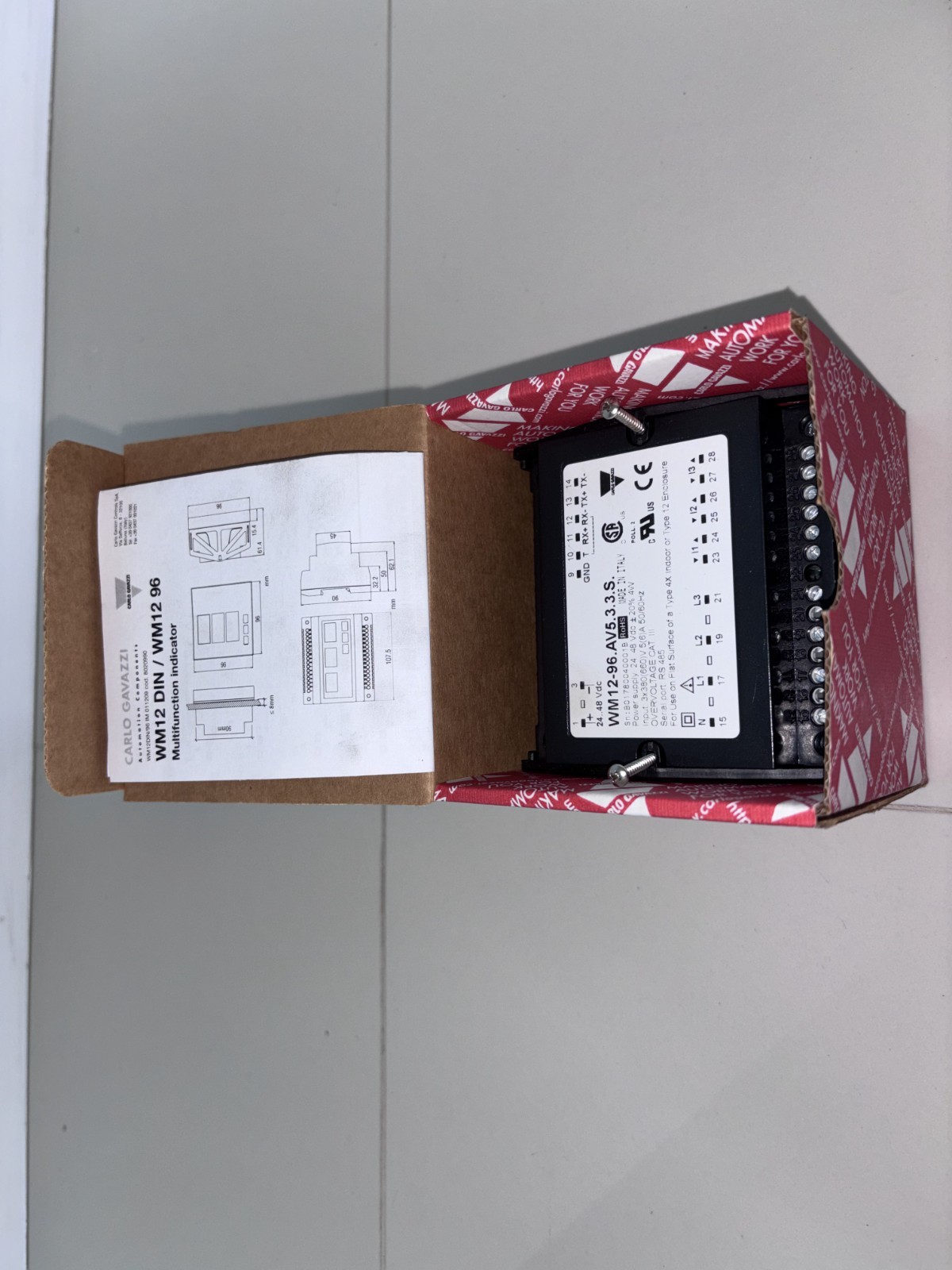 Carlo Gavazzi Multi-Function Meter WM12-96 AV5.3.3.S