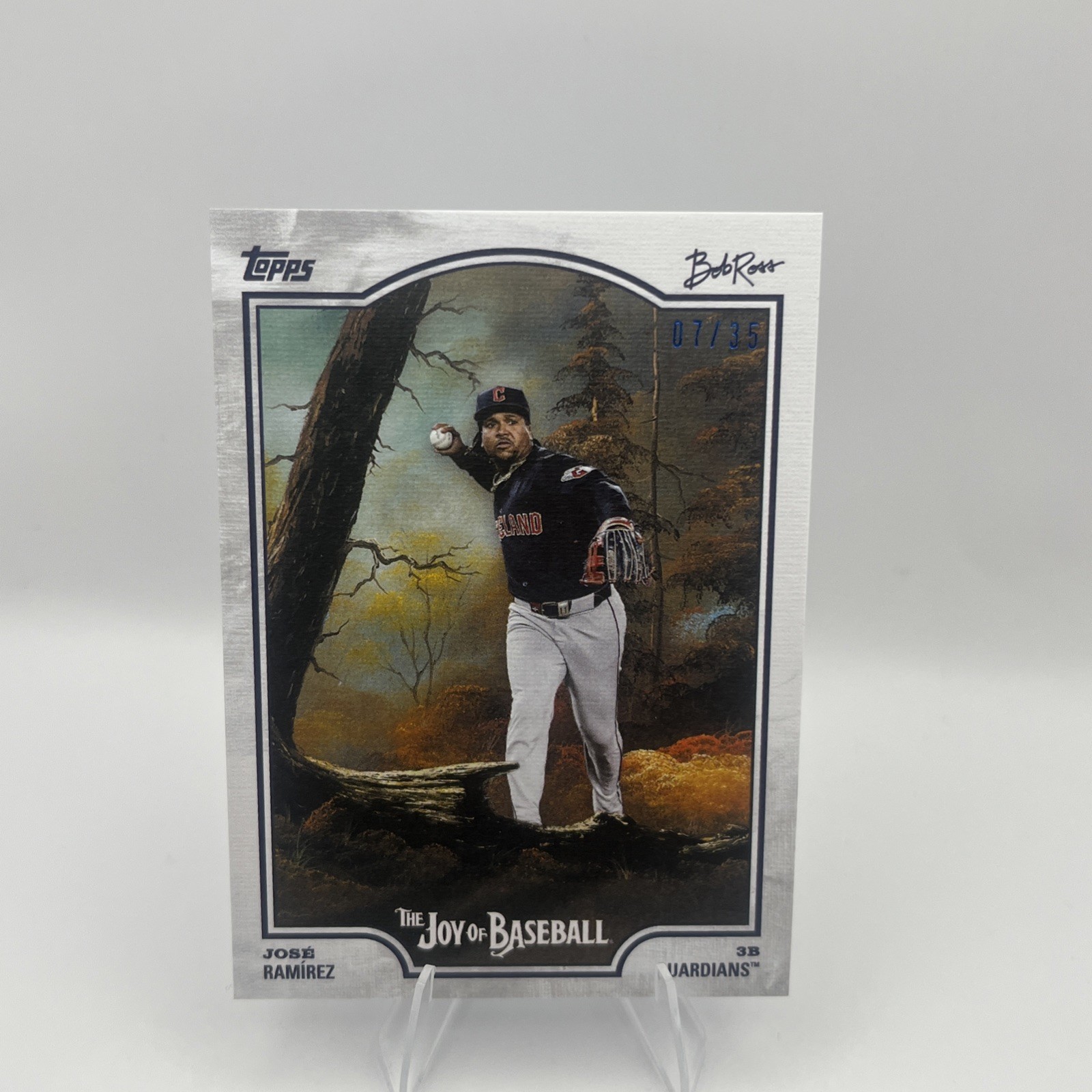 2025 Topps X Bob Ross the Joy of Baseball 7/35 - Jose Ramirez #44 Guardians