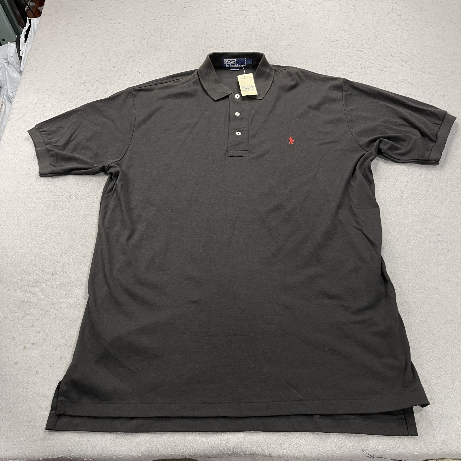 VINTAGE Polo Ralph Lauren Polo Shirt Mens Large Black 100% Pima Cotton Pony NWT VINTAGE Polo Ralph Lauren Polo Shirt Mens Large Black 100% Pima Cotton Pony NWT