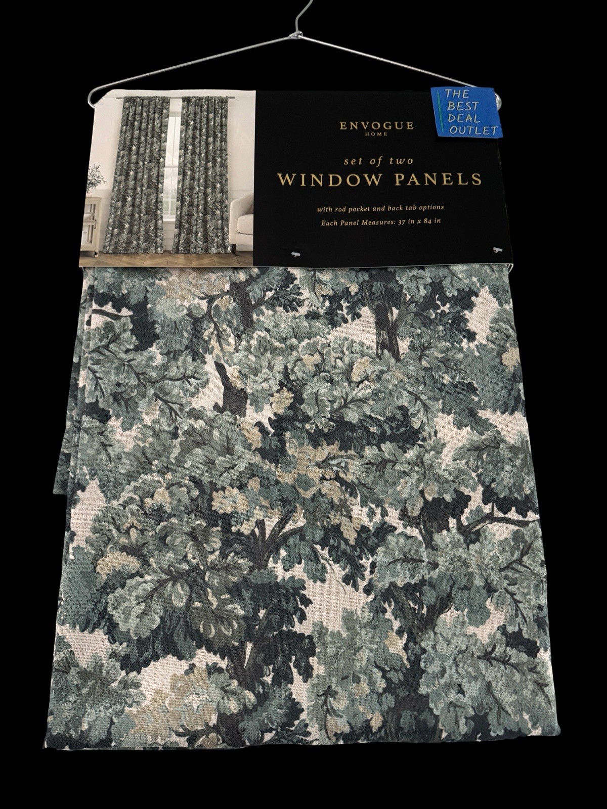 New ENVOGUE Window Curtains 2 Panels 37 x 84