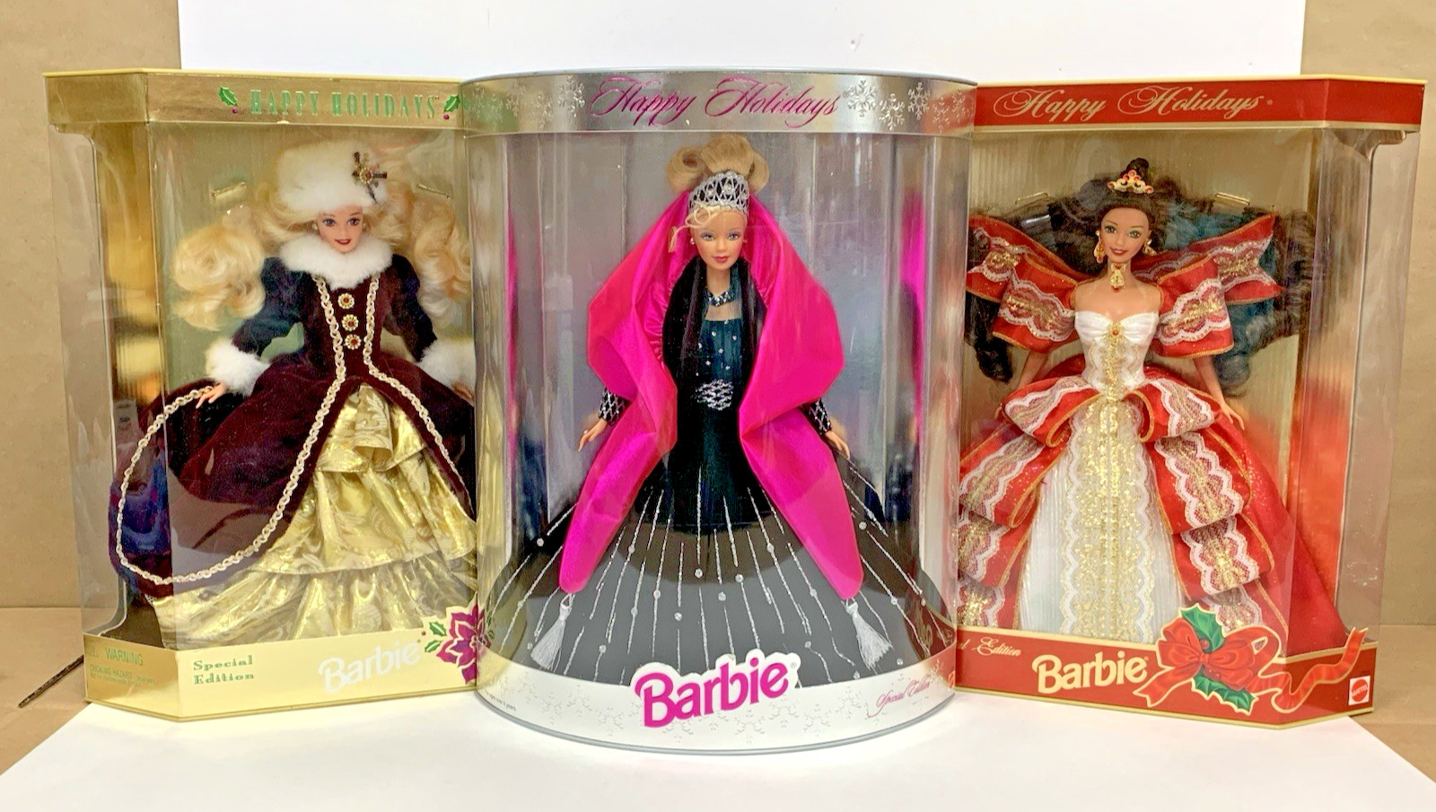 Vintage 1996 \'97 \'98 Barbie Teresa Lot Collectors Special Edition Happy Holidays Vintage 1996 \'97 \'98 Barbie Teresa Lot Collectors Special Edition Happy Holidays