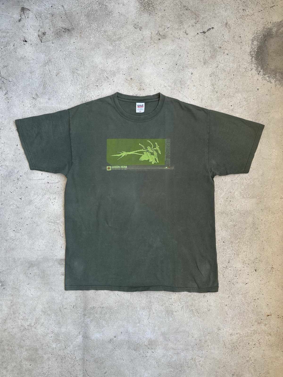 VTG 00s Capcom 2005 (Biohazard) Resident Evil Green Herb Tshirt XL VTG 00s Capcom 2005 (Biohazard) Resident Evil Green Herb Tshirt XL