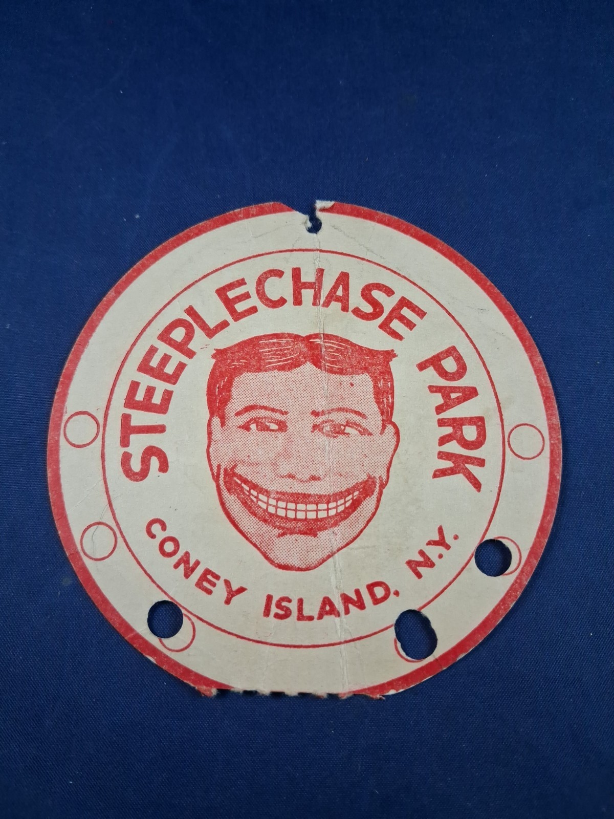 Antique Vintage Steeplechase Park Coney Island N.Y. TICKET George C. Tilyou’s *9