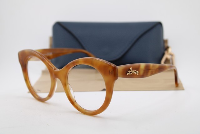 NEW LOEWE LW50074I 053 BLONDE HAVANA GOLD AUTHENTIC EYEGLASSES 50-21 NEW LOEWE LW50074I 053 BLONDE HAVANA GOLD AUTHENTIC EYEGLASSES 50-21
