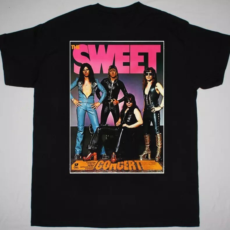 Vtg Sweet Band Live In Concert Cotton Black All Size Men Women Shirt KK1460