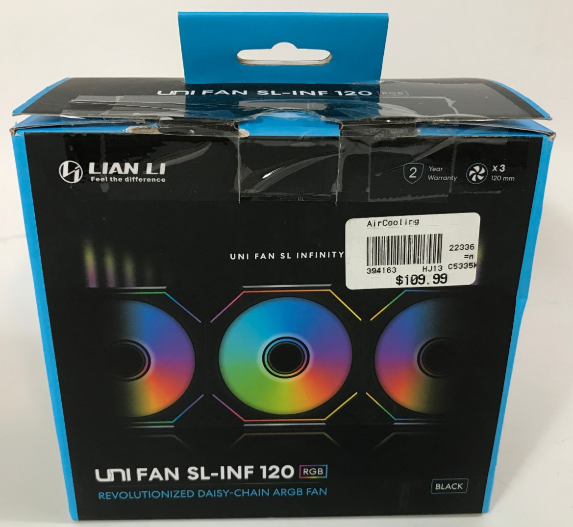 Lian Li UNI Fan SL-Infinity 3 Pack Set - UF-SLIN120-3B - Case Fans - Black Lian Li UNI Fan SL-Infinity 3 Pack Set - UF-SLIN120-3B - Case Fans - Black