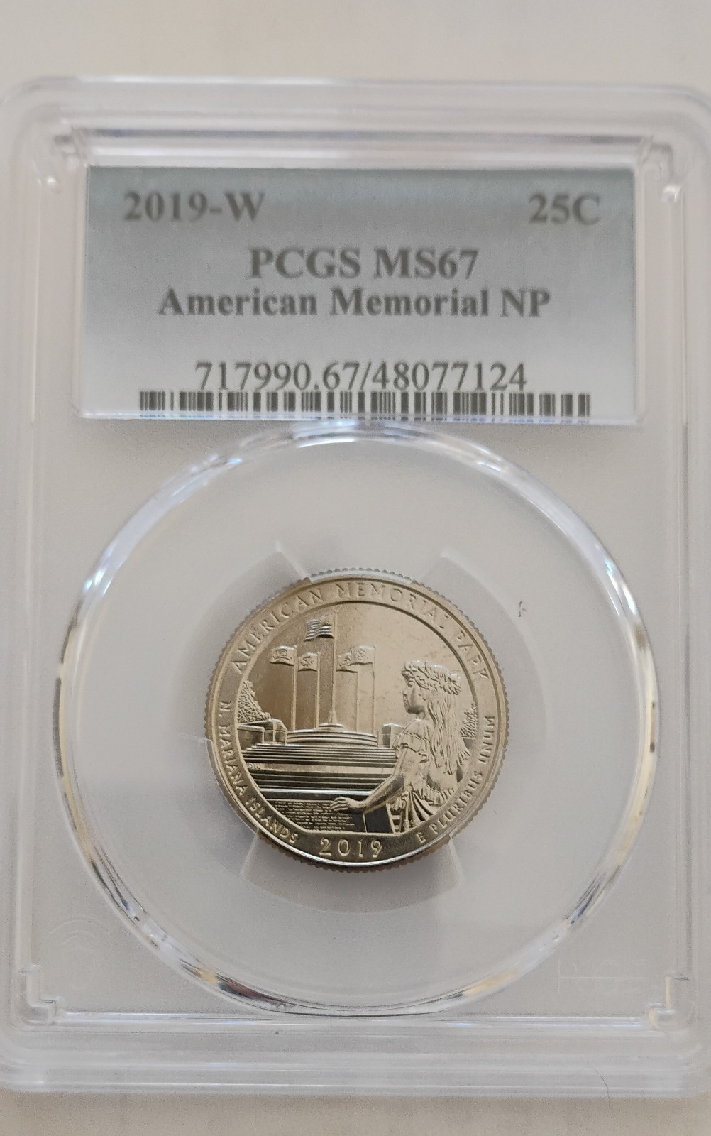 2019-W American Memorial Quarter PCGS MS67
