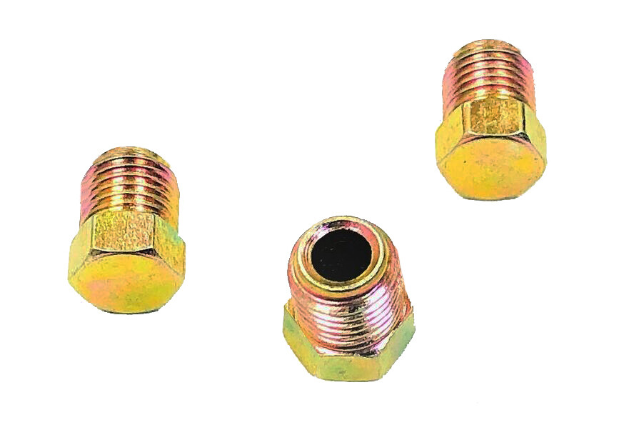 Inverted flare brass plugs for 3/8