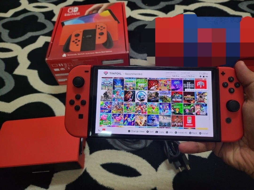 Nintendo Switch OLED Mario  256gb Free Install Game Contact Me For $190 Discount