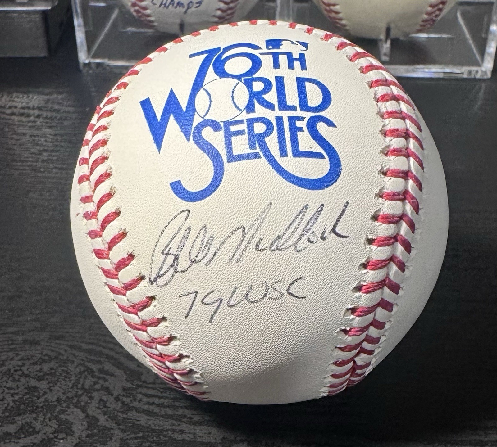 BILL MADLOCK Signed Official OML 1979 World Series Baseball Pirates \