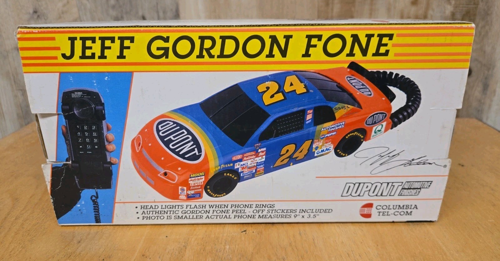 NASCAR Jeff Gordon #24 Vintage Columbia Tel-Com Collectible Phone Dupont (new)