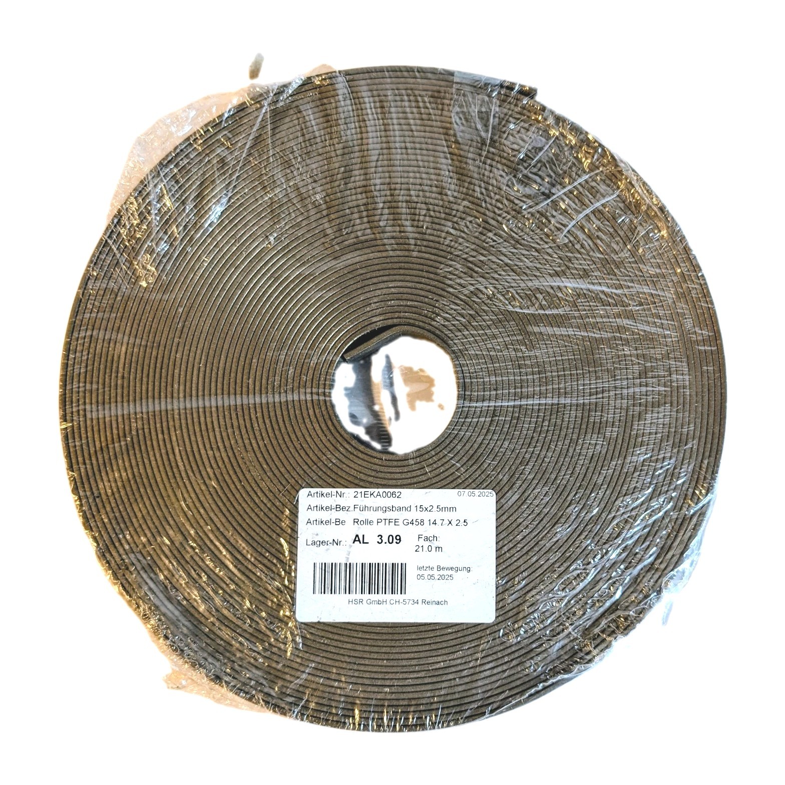 HSR PTFE G458 Guiding Tape 15x2.5mm Bronze Filled Wear Strip Hydraulic 21M HSR PTFE G458 Guiding Tape 15x2.5mm Bronze Filled Wear Strip Hydraulic 21M