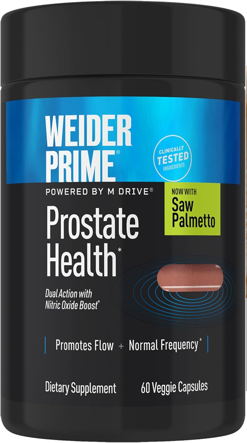 Weider Prime Prostate Health - Dual Action with Nitric Oxide Boost - Plant-Based Weider Prime Prostate Health - Dual Action with Nitric Oxide Boost - Plant-Based