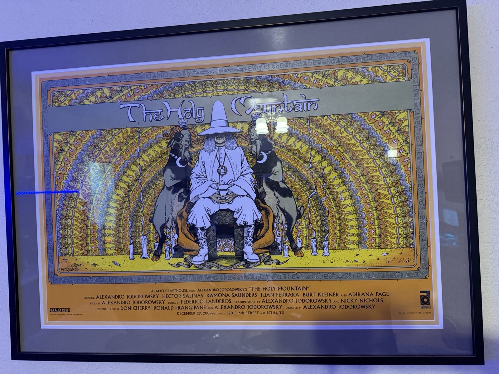 Florian Bertmer THE HOLY MOUNTAIN Mondo Alamo 2010 Print #22/125 Framed RARE