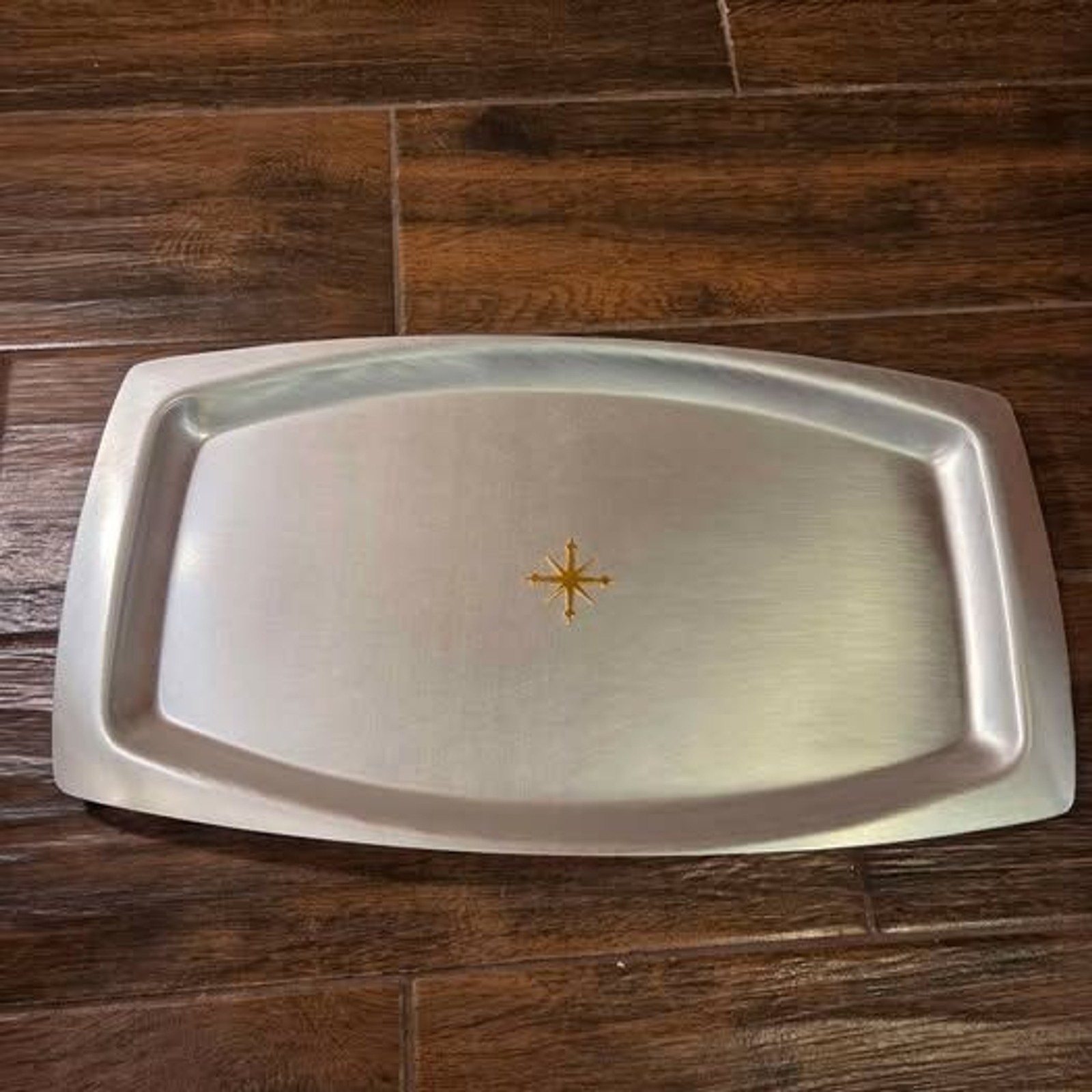 Vintage 1950s MIRRO Medallion MCM Atomic Starburst Serving Tray USA