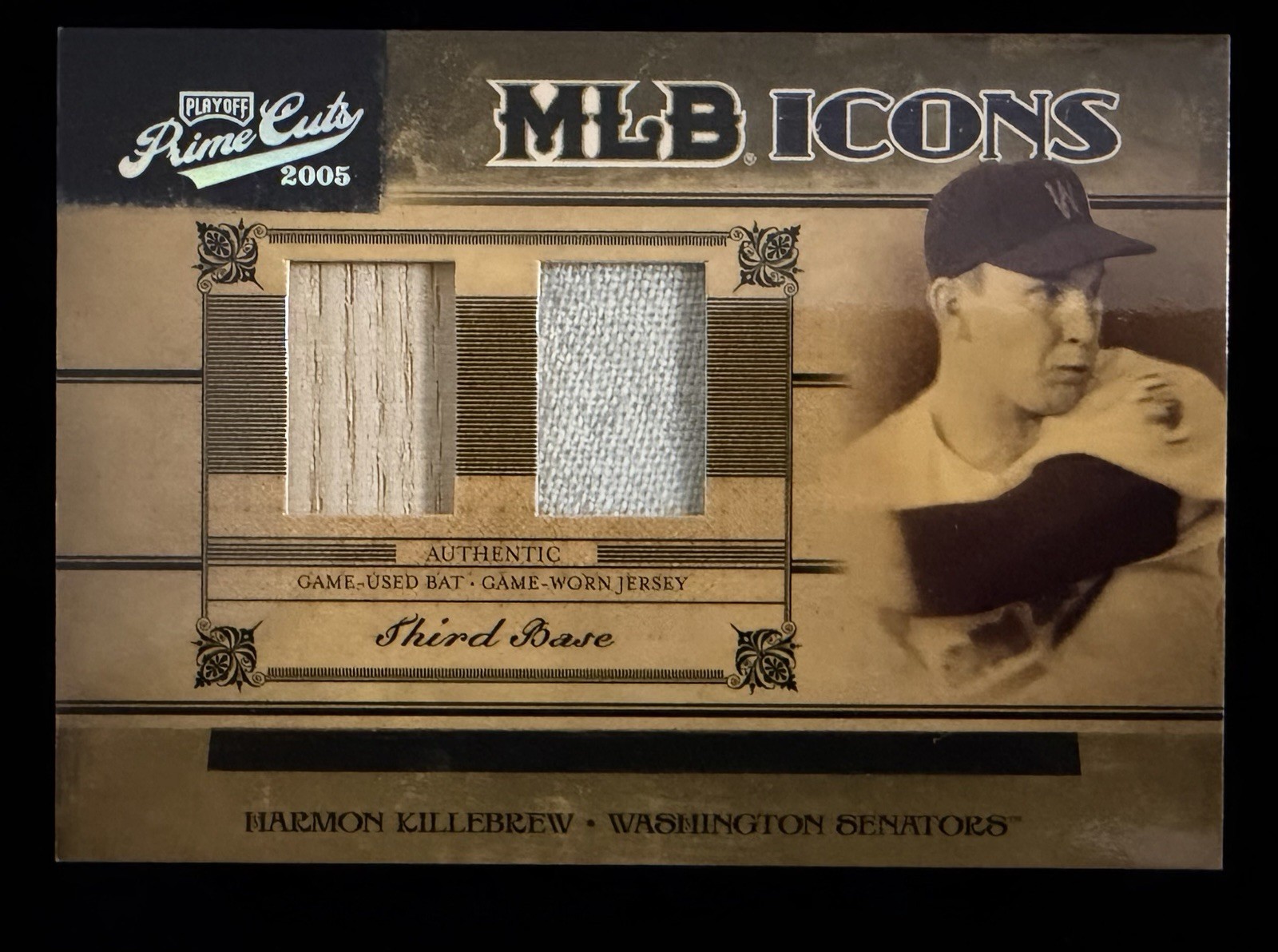 2005 Playoff Prime Cuts Harmon Killebrew MLB ICONS Dual Game Used Relic #’rd /10