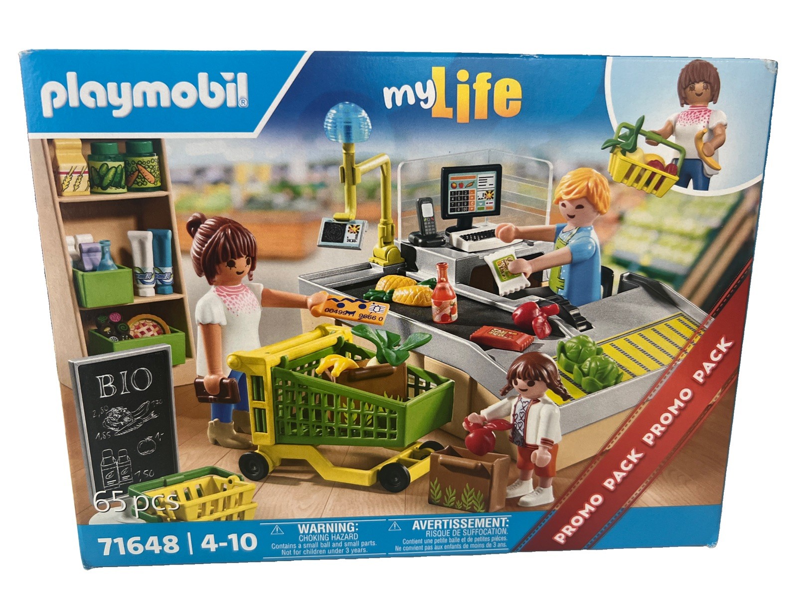 Playmobil Organic Grocery Store Supermarket Set 71648 Promo Pack NEW Food 65pc