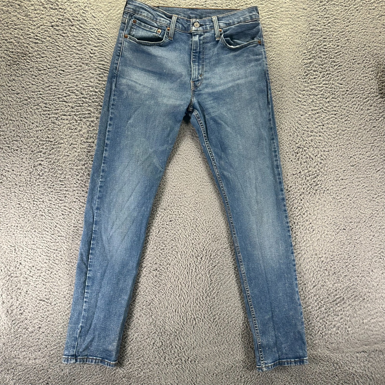 Levi\'s 512 Jeans Mens 32x32 Blue Cotton Denim Tapered Workwear Faded Stretch