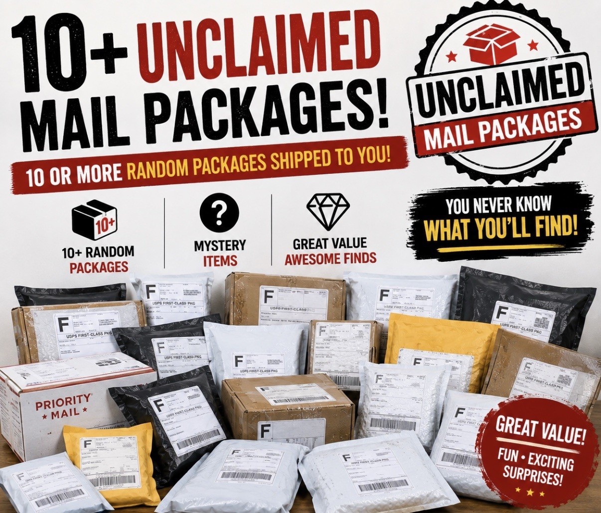 Random 10+ Items | Unclaimed & Overstock Item | Returned Mail | Mystery Boxes
