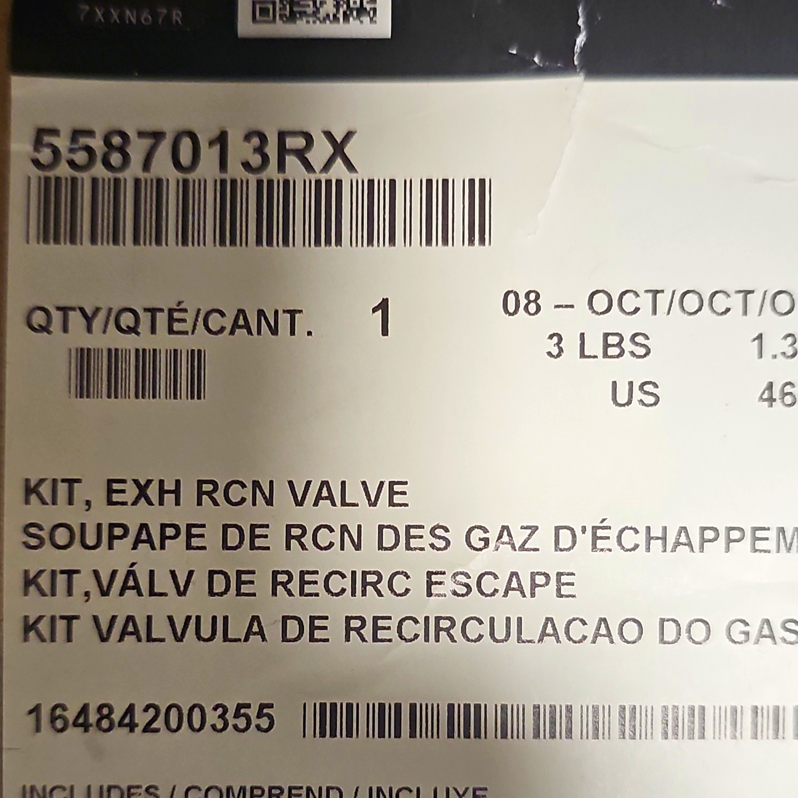 5587013rx Genuine OEM exh rcn 5587013rx Genuine OEM exh rcn