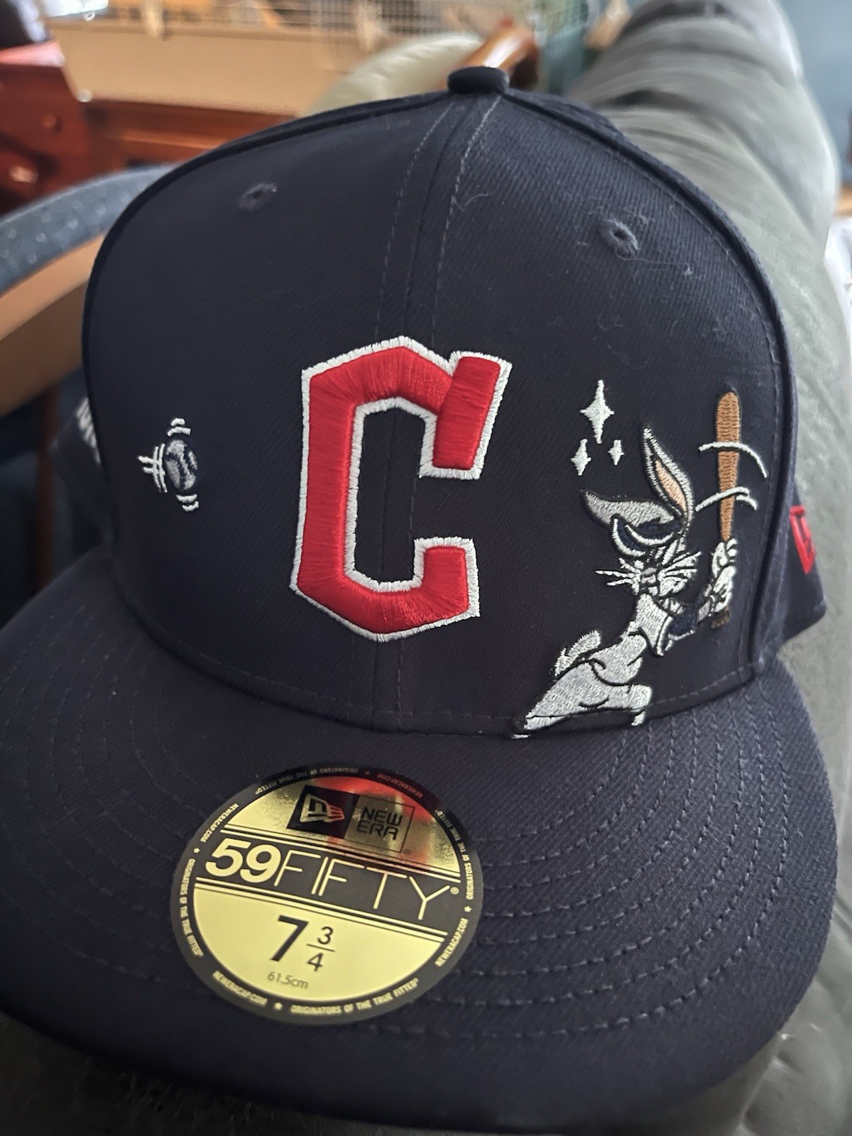 Cleveland Guardians Baseball cap Looney tunes Bugs bunny 59fifty Fitted 7 3/4