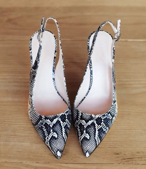 NEW - Emerson Fry Size 38, Leather Slingback Cobra Heels, Andy, Snake Print NEW - Emerson Fry Size 38, Leather Slingback Cobra Heels, Andy, Snake Print