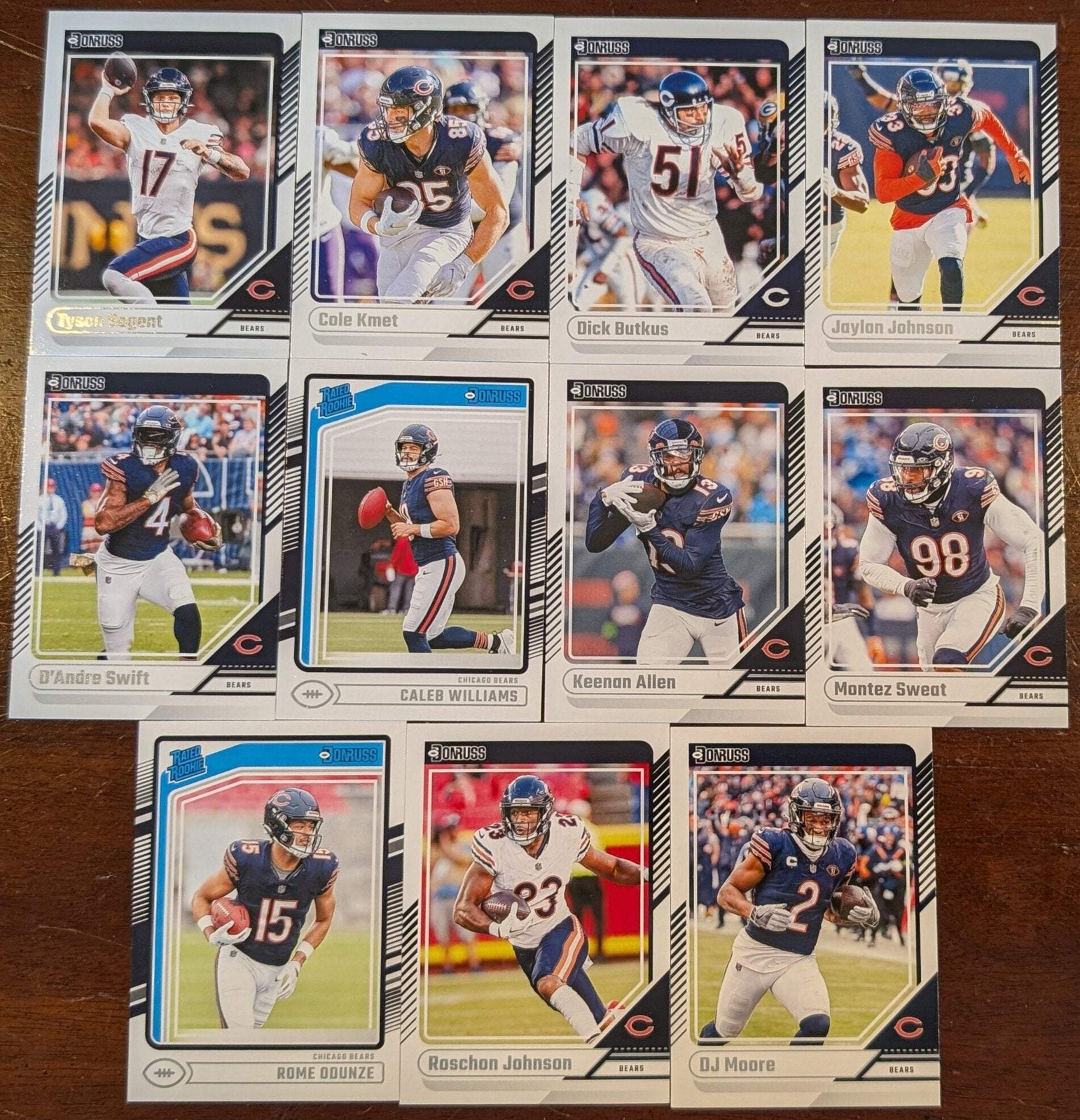 2024 Donruss Chicago Bears NFL Team Set Caleb Williams RC 327 2024 Donruss Chicago Bears NFL Team Set Caleb Williams RC 327