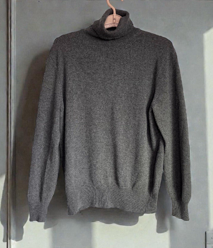 Theory Pristelle 100% Cashmere Turtleneck Sweater Gray Women’s Petite XS