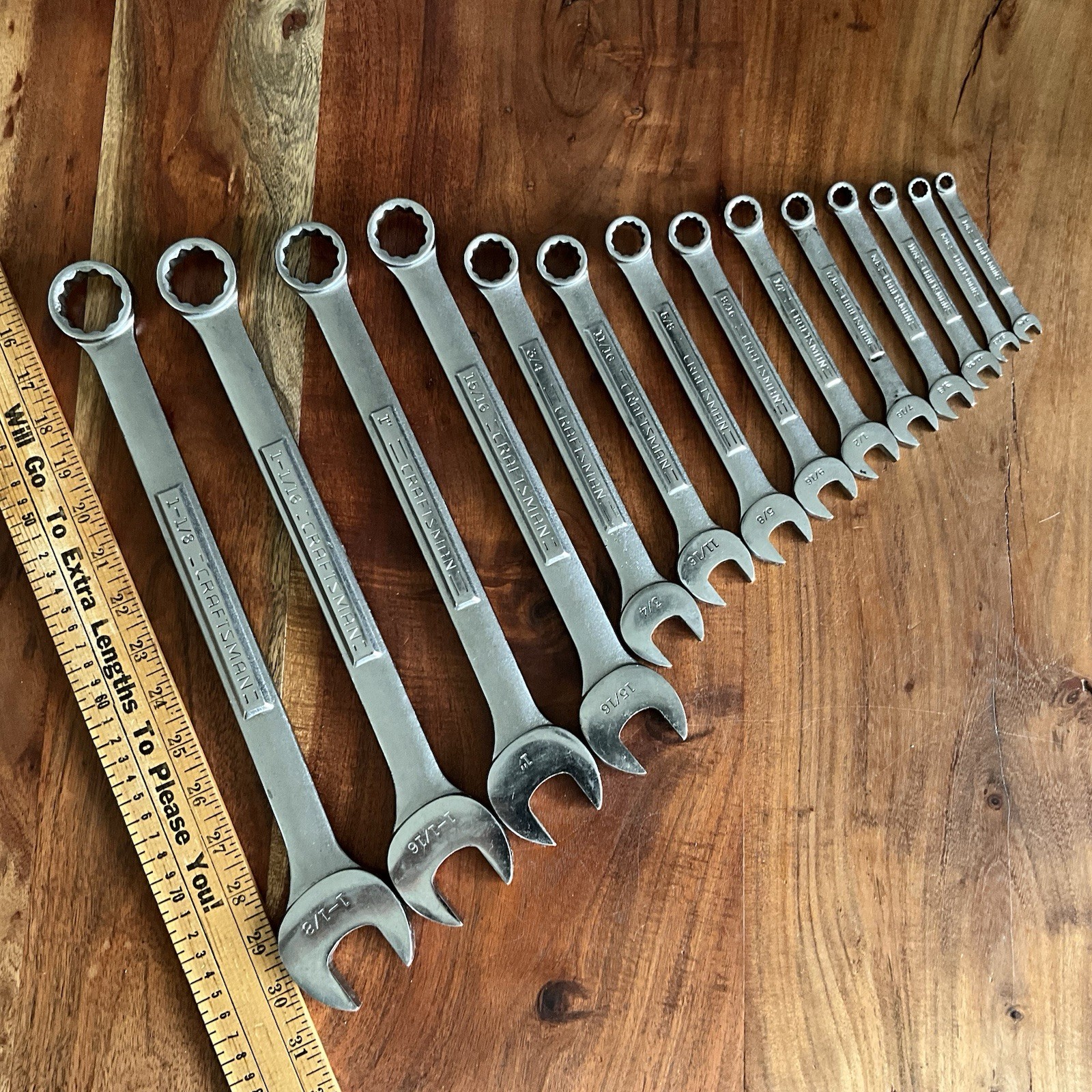 Vintage 14 pc Craftsman Combination Wrench Set 12 Point D-AC 1-1/8\ Vintage 14 pc Craftsman Combination Wrench Set 12 Point D-AC 1-1/8\