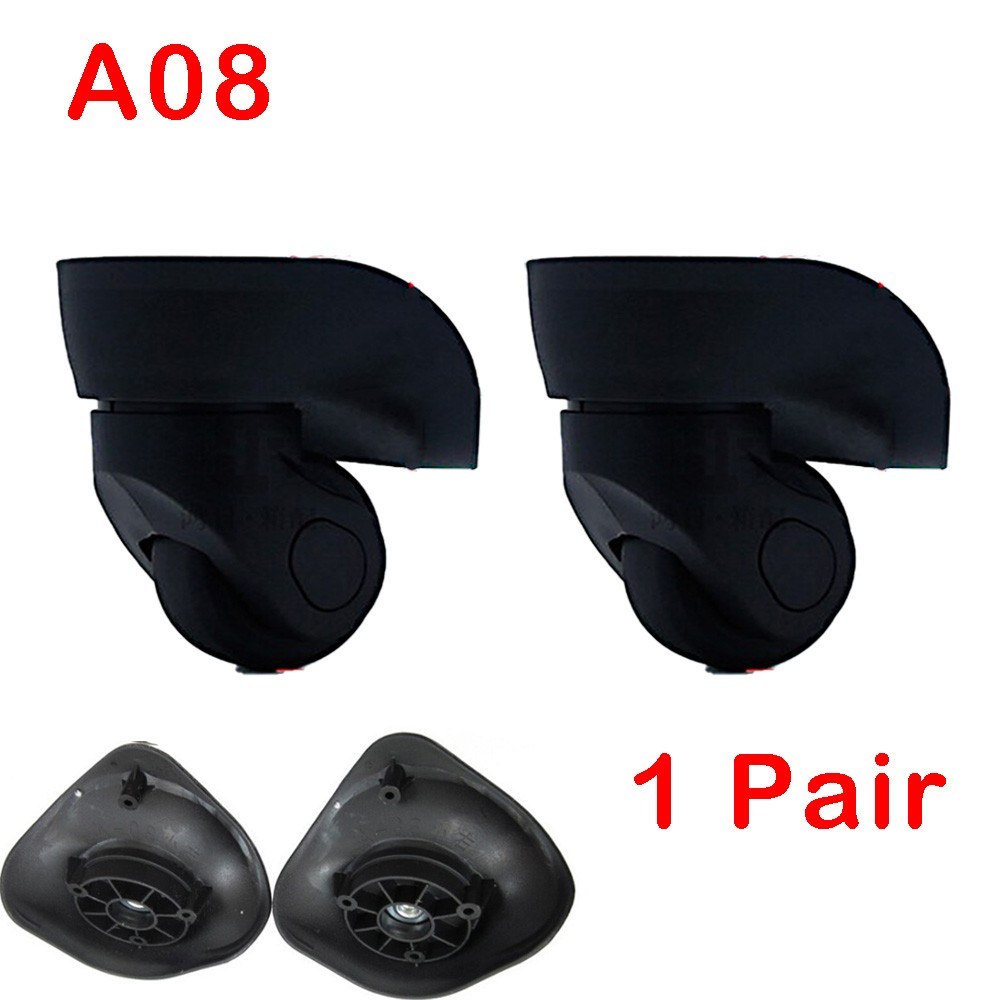 2PCS Suitcase Wheels Replacement Luggage Spinner Universal Wheel Black A08