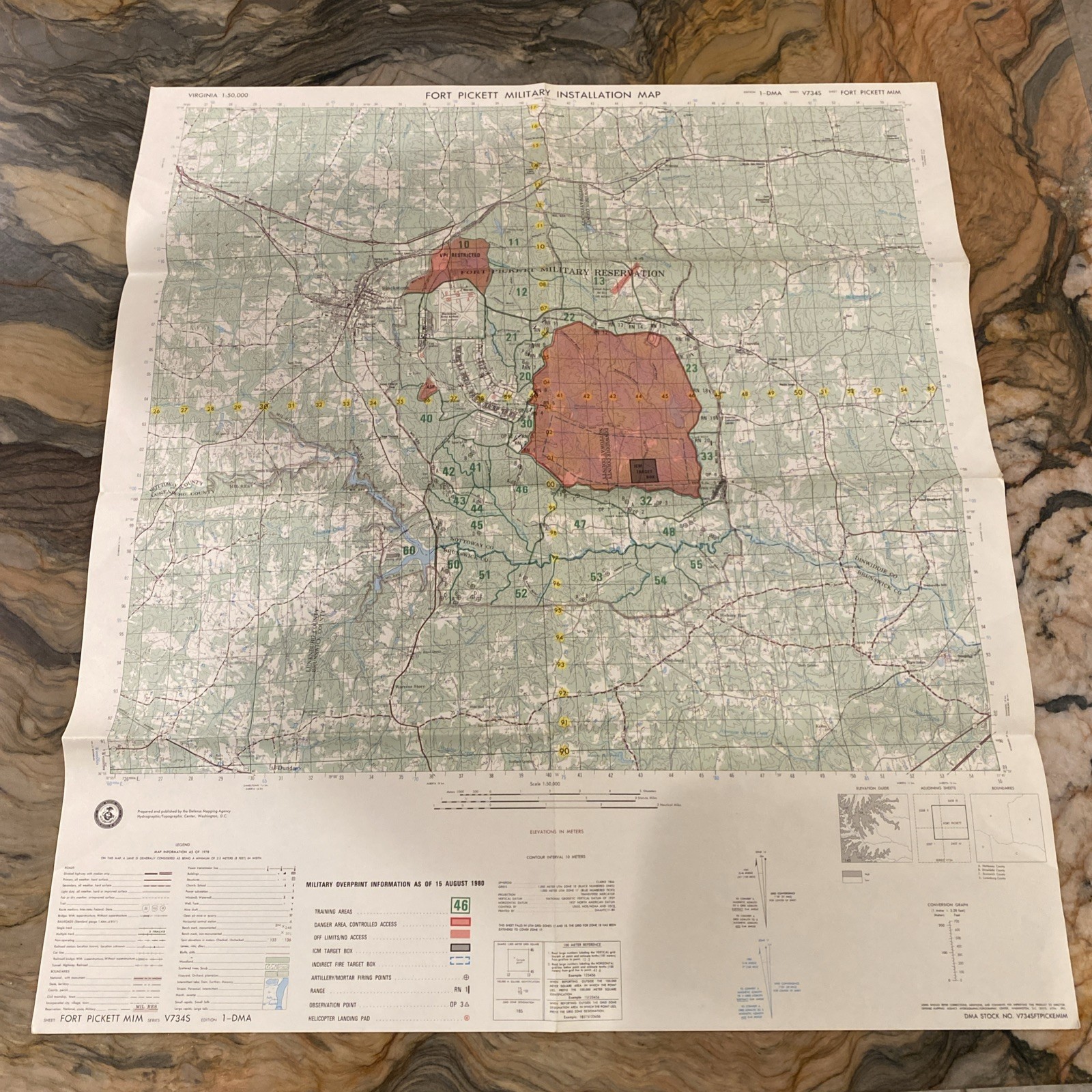 Rare Fort Pickett Va Virginia Military Installation Map Rare Fort Pickett Va Virginia Military Installation Map