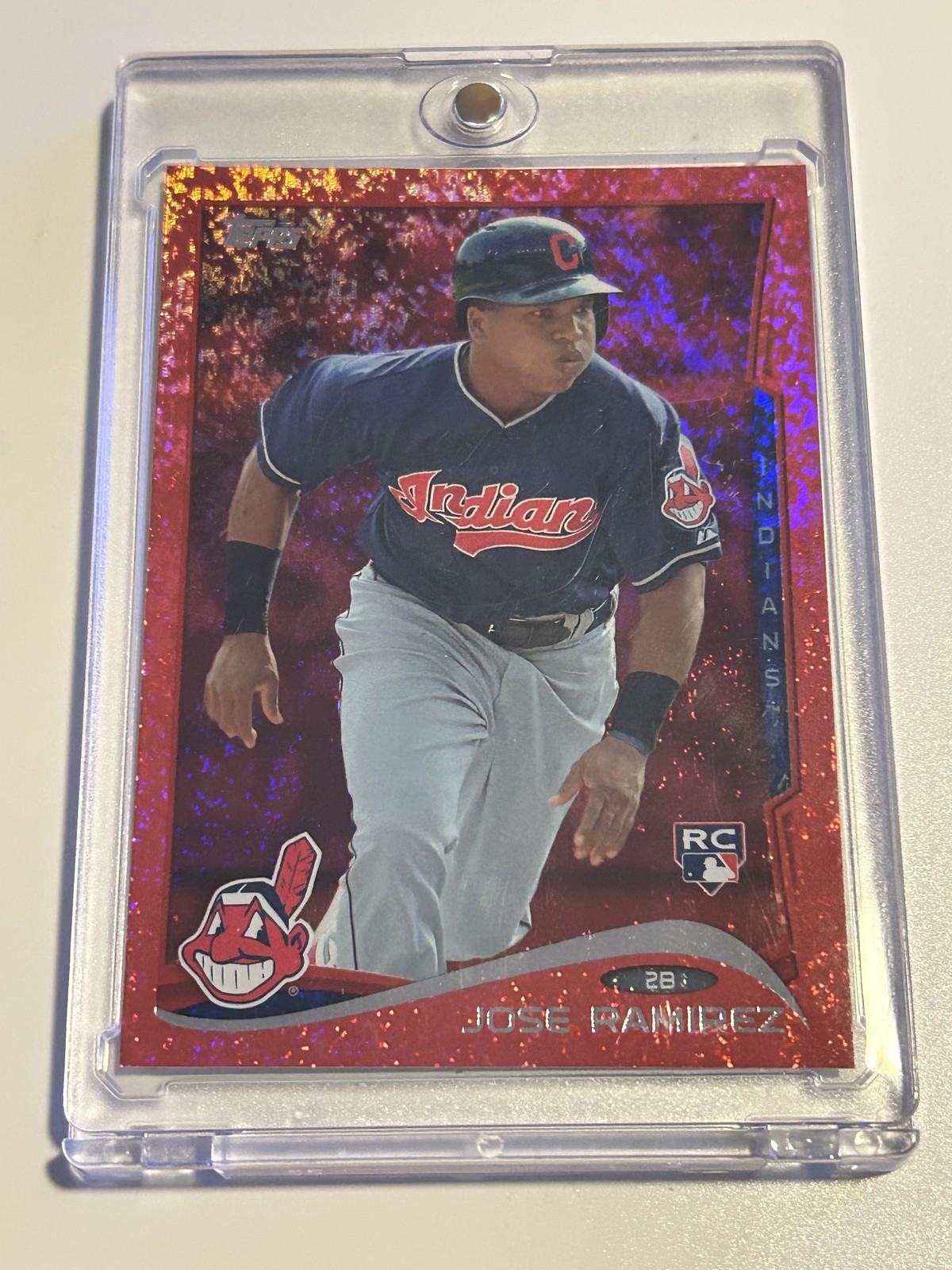 2014 Topps Jose Ramirez #424 Red Hot Foil Target Parallel RC Indians 2014 Topps Jose Ramirez #424 Red Hot Foil Target Parallel RC Indians