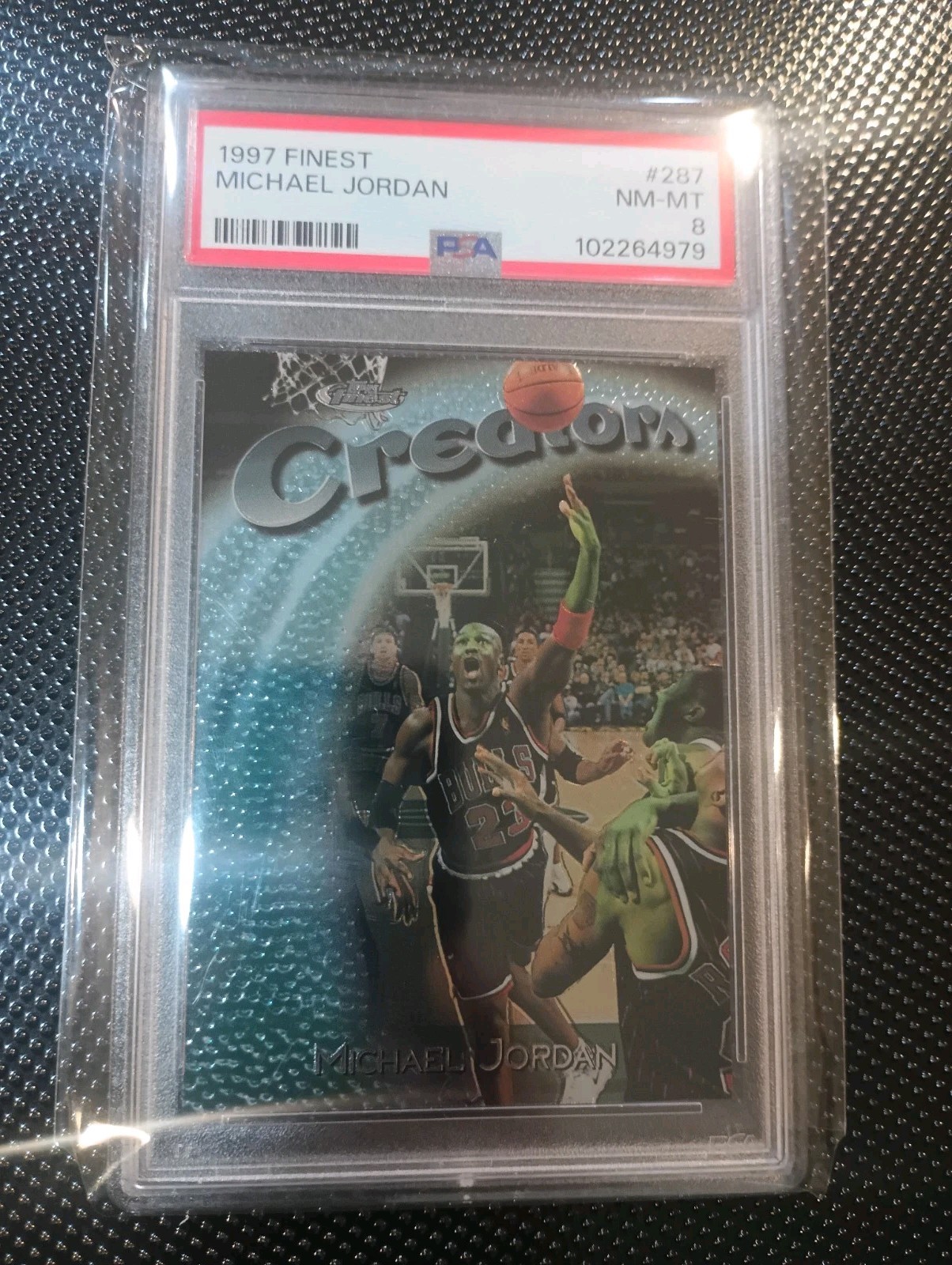 1997-98 Topps Finest Uncommon Silver Michael Jordan Creators #287 PSA 8 🔥🔥🔥 1997-98 Topps Finest Uncommon Silver Michael Jordan Creators #287 PSA 8 🔥🔥🔥
