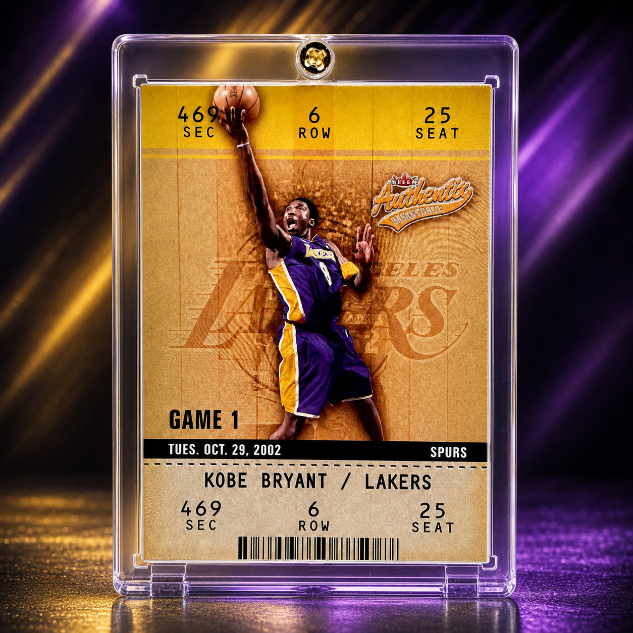 Kobe Bryant SP Authentic Ticket Stub Rare Insert Lakers Jersey #8 Panini Card