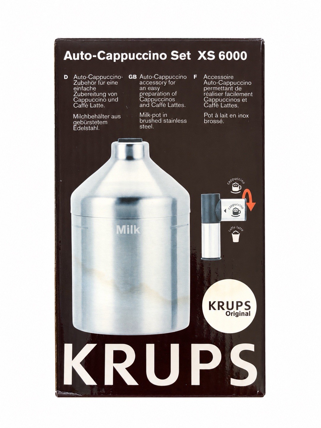 Krups XS 6000 Auto-Cappuccino Machine with Milk Frothing Attachment Krups XS 6000 Auto-Cappuccino Machine with Milk Frothing Attachment