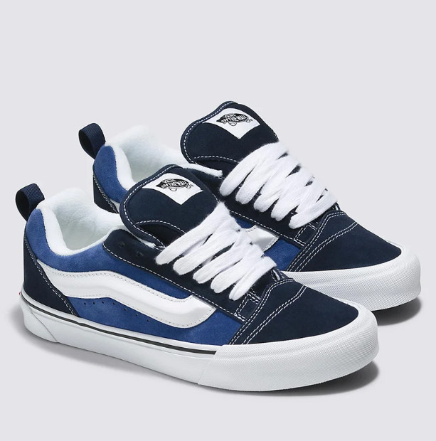 Vans Knu Skool NAVY Men\'s Puffy Skate Shoes VN0009QC6BT