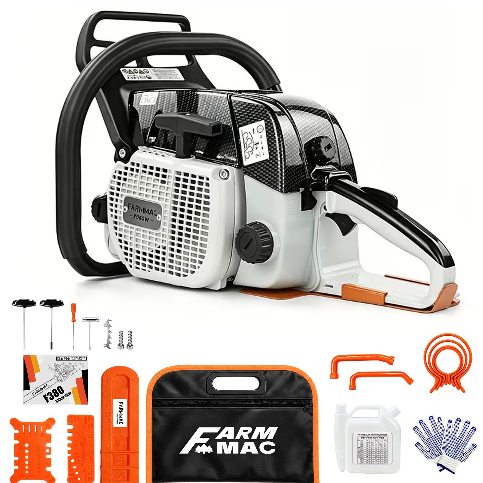 72cc Gas Chainsaw Power Head Compatible with MS381 MS380 038 without Bar Chain