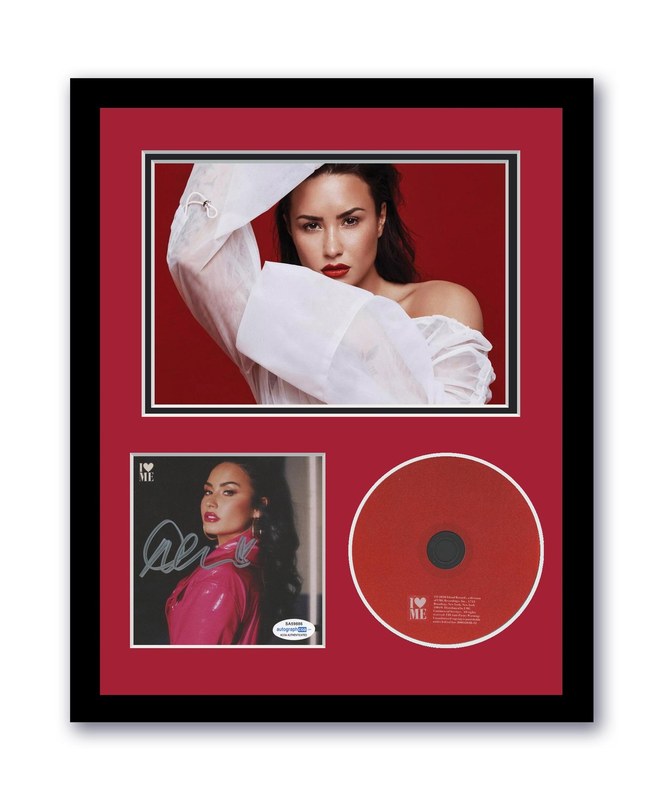 Demi Lovato Autographed Signed 11x14 Custom Framed CD Photo I Love Me ACOA