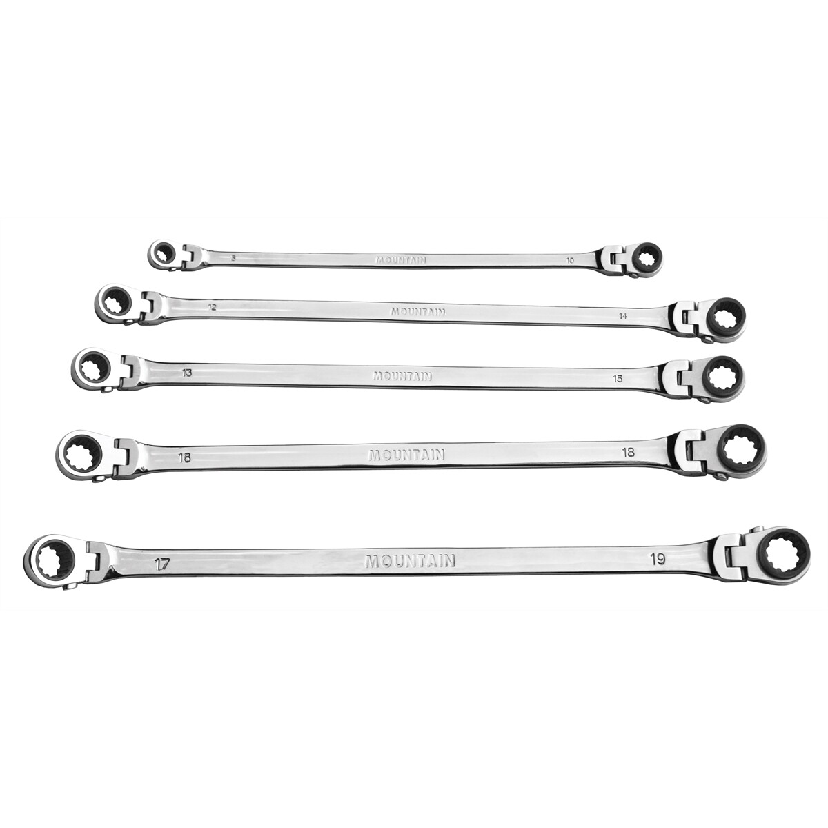 Mountain RM6 Metric Double Box Universal Reverse Ratcheting Flex Head Wrench Set Mountain RM6 Metric Double Box Universal Reverse Ratcheting Flex Head Wrench Set