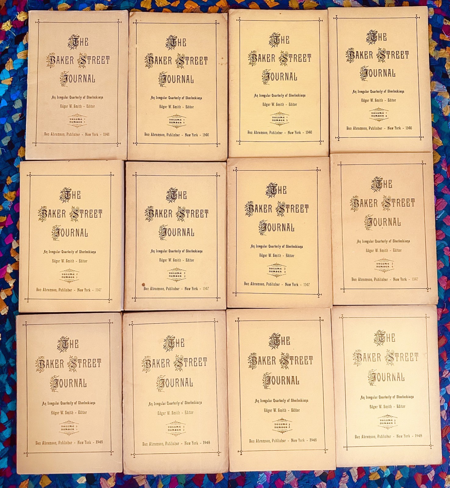 The Baker Street Journal Vols 1-3 Complete 1946-48 Signed Ephemera - Sherlock The Baker Street Journal Vols 1-3 Complete 1946-48 Signed Ephemera - Sherlock
