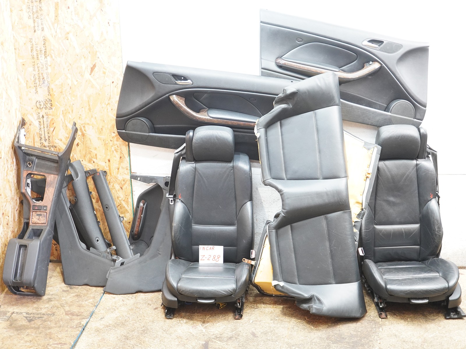 01-06 BMW 3 Series E46 Convertible Seats Leather Console Door Panels Set OEM