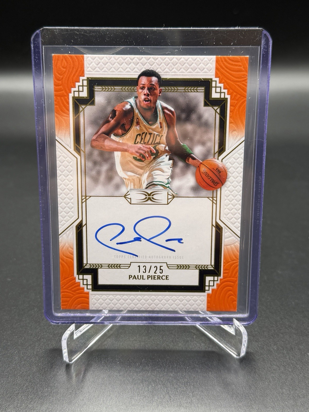 2025-26 Topps Definitive Paul Pierce Auto /25 Orange Celtics HOF 13/25