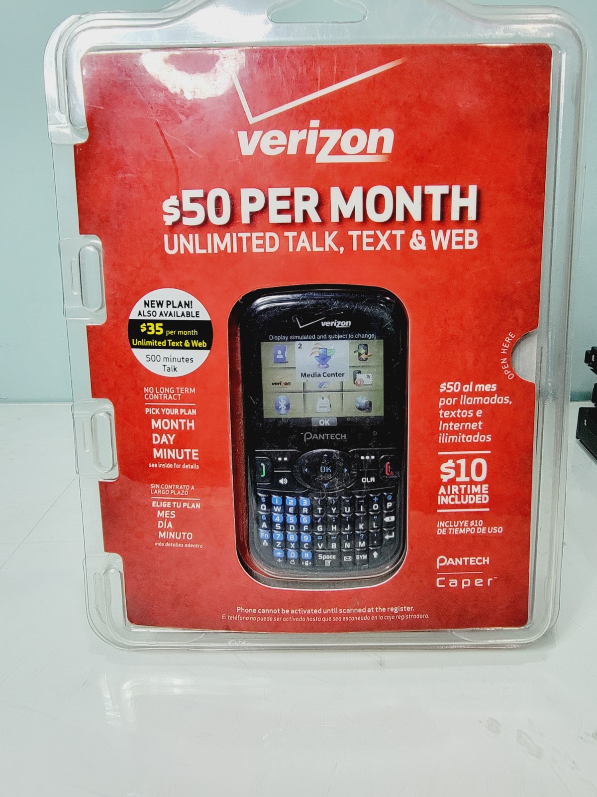 VTG 2011 Pantech TXT8035B Caper Prepaid Phone Verizon Brand New Sealed VTG 2011 Pantech TXT8035B Caper Prepaid Phone Verizon Brand New Sealed