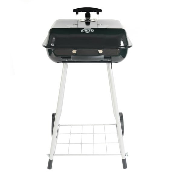 Expert Grill 17.5 Inch Charcoal Grill with Wheels and Adjustable Dampers